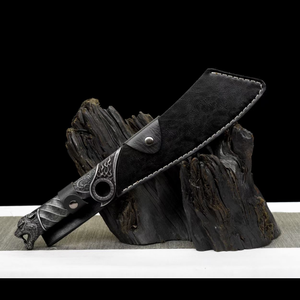 Cuchillo de corte de hueso de leopardo de cocina china, cuchillo de registro al aire libre de acero al manganeso, cuchillo multiusos de caza - Product Image 3