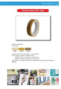 Hai mặt nóng chảy <span class=keywords><strong>OPP</strong></span> phim băng dính Polypropylene đàn hồi hai mặt băng - Product Image 3