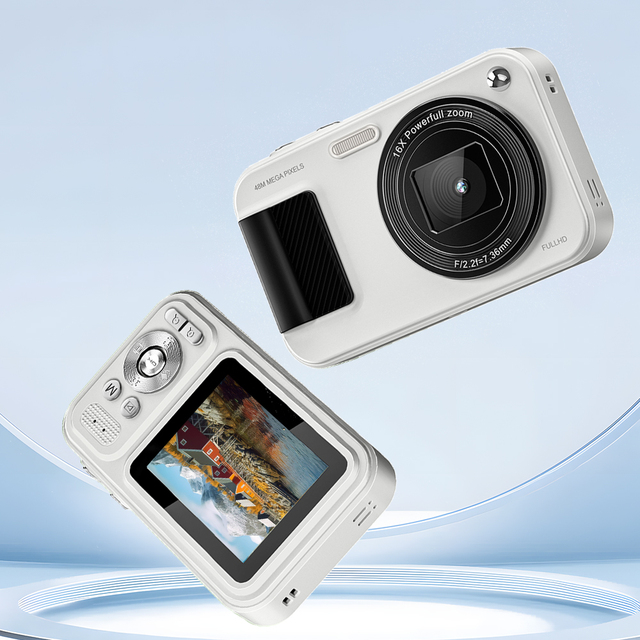 High Performance 1080P Autofocus Vlogging Point Shoot Digital Camera 48MP HD Retro Flash 1500mAh 2.4 Inch CMOS Sensor Optical