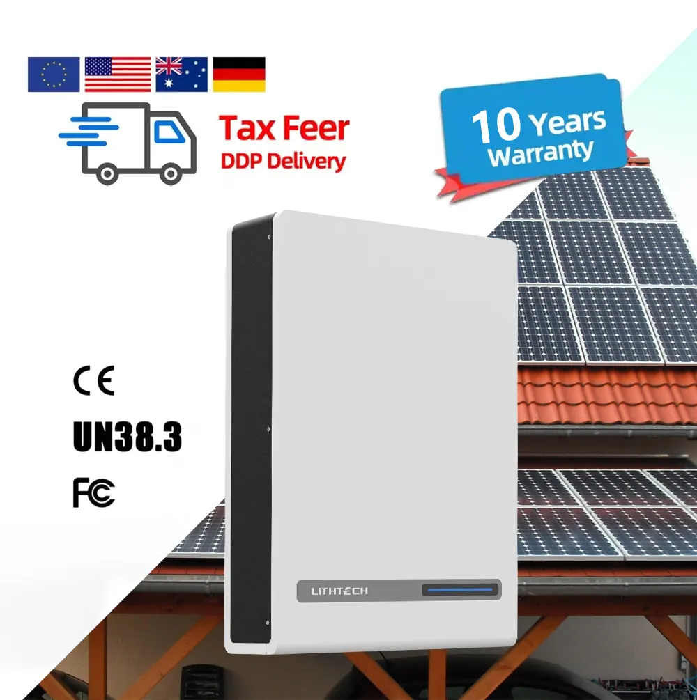 Commercio all'ingrosso power home wall 48v 100ah 200ah LiFePO4 sistema di accumulo solare per la casa agli ioni di litio batteria al fosfato di ferro ricaricabile