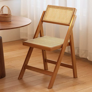 Silla de Comedor Plegable de Bambú de Estilo Nórdico Vintage para Restaurante, Cafetería, Comedor, Hotel, Hogar, <span class=keywords><strong>Villa</strong></span> - Product Image 1