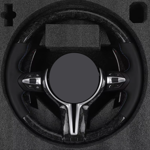 <span class=keywords><strong>Volant</strong></span> sport en cuir carbone forgé, demi-perforé, palettes de changement de vitesse pour série F (F10/F15/F30/X5M/E70/F80) série <span class=keywords><strong>1</strong></span> - Product Image 5