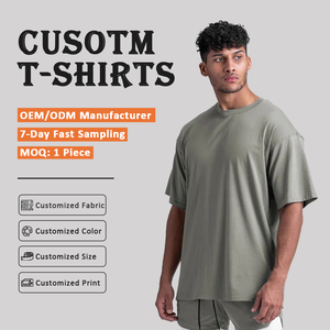 Camisetas de Gimnasio para Hombre al por Mayor OEM, 95% Algodón 5% <span class=keywords><strong>Elastano</strong></span>, Cuello Redondo, Dobladillo Curvo Extendido, para Fitness y Musculación - Product Image 1