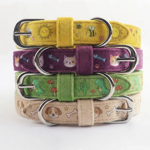 <span class=keywords><strong>Collar</strong></span> de Perro de Terciopelo de Lujo con Diseño Personalizado, Uso Diario Cómodo, Hebilla Segura, Colores y Acabados OEM - Product Image 1