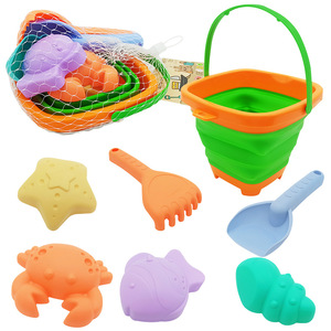 Giocattoli estivi da spiaggia per bambini che giocano <span class=keywords><strong>a</strong></span> scavare acqua e sabbia in Silicone senza Set di giocattoli da spiaggia 100% per uso alimentare per bambini al <span class=keywords><strong>mare</strong></span> - Product Image 1