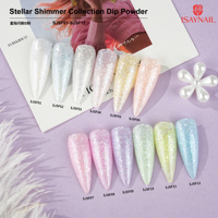 Poudre à ongles scintillante à séchage rapide et colorée pour immersion, effet étoilé, fournitures d'usine