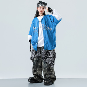 Vêtements de danse de rue pour enfants, vêtements de hip-hop pour garçons, vêtements de performance de batterie, ensembles de style hip-hop jazz - Product Image 4