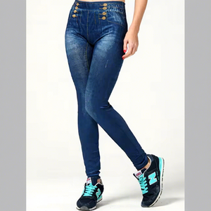 Ingrosso 2026 Nuovo Stile Moda <span class=keywords><strong>Sexy</strong></span> <span class=keywords><strong>Leggings</strong></span> in Jeans Blu per Donne - Product Image 1