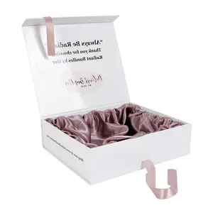 Custom Luxe Kleding Papier Kerst Chocolade Wit Satijn Interieur Fluwelen Sieraden Haar Verpakking Geschenkdozen