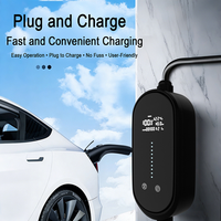 Nouveau chargeur EV portable 3,5 kW 16 A, niveau 2 EVSE, affichage numérique, TYPE1 TYPE2 pour prise antivol, station de recharge de voiture électrique