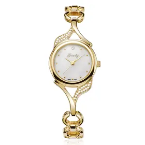 Reloj de Pulsera para Mujer con Esfera Imitación Madreperla, Resistente al Agua 30m, Dorado, Superventas - Product Image 3
