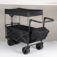 Poussette pour enfants Wagons Kids, poussette bébé en métal avec capote pliable, chariot de camping pour enfants pour les voyages en plein air
