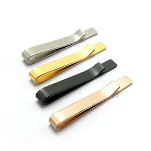 Classic Cheap Wholesale Blank Custom Logo Message Engraved Stainless Steel men Tie Clips for men