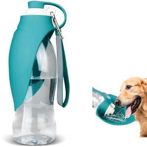 Bouteille pour chien personnalisée en acier inoxydable, capacité de 20 oz, sublimation, utilisation directe, camping, gobelet portable pour animaux de compagnie, distributeur en silicone - Product Image 1