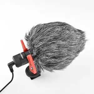 Lacangu microfone vlogging mic10, profissional, para câmera dslr de sony, vlogs, tiro