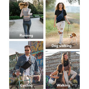 Riñonera Grande Esencial para Viajes, Bolso Cruzado para Mujer y Hombre con 5 Bolsillos con Cremallera y Correa Ajustable - Product Image 5