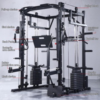 Máquina Smith Multifuncional de Calidad Prémium con Soporte para Sentadillas Excelente para Entrenamiento con Pesas Libres y Levantamiento de Pesas