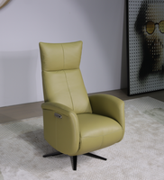 Fauteuil inclinable électrique pivotant individuel en cuir de qualité supérieure, confortable et robuste, pour salon, hôtel, villa, appartement