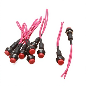 สวิตช์แตรรถยนต์ ปุ่มสีแดง 12V 24V สายไฟอเนกประสงค์สำหรับใช้ในยานยนต์ - Product Image 3