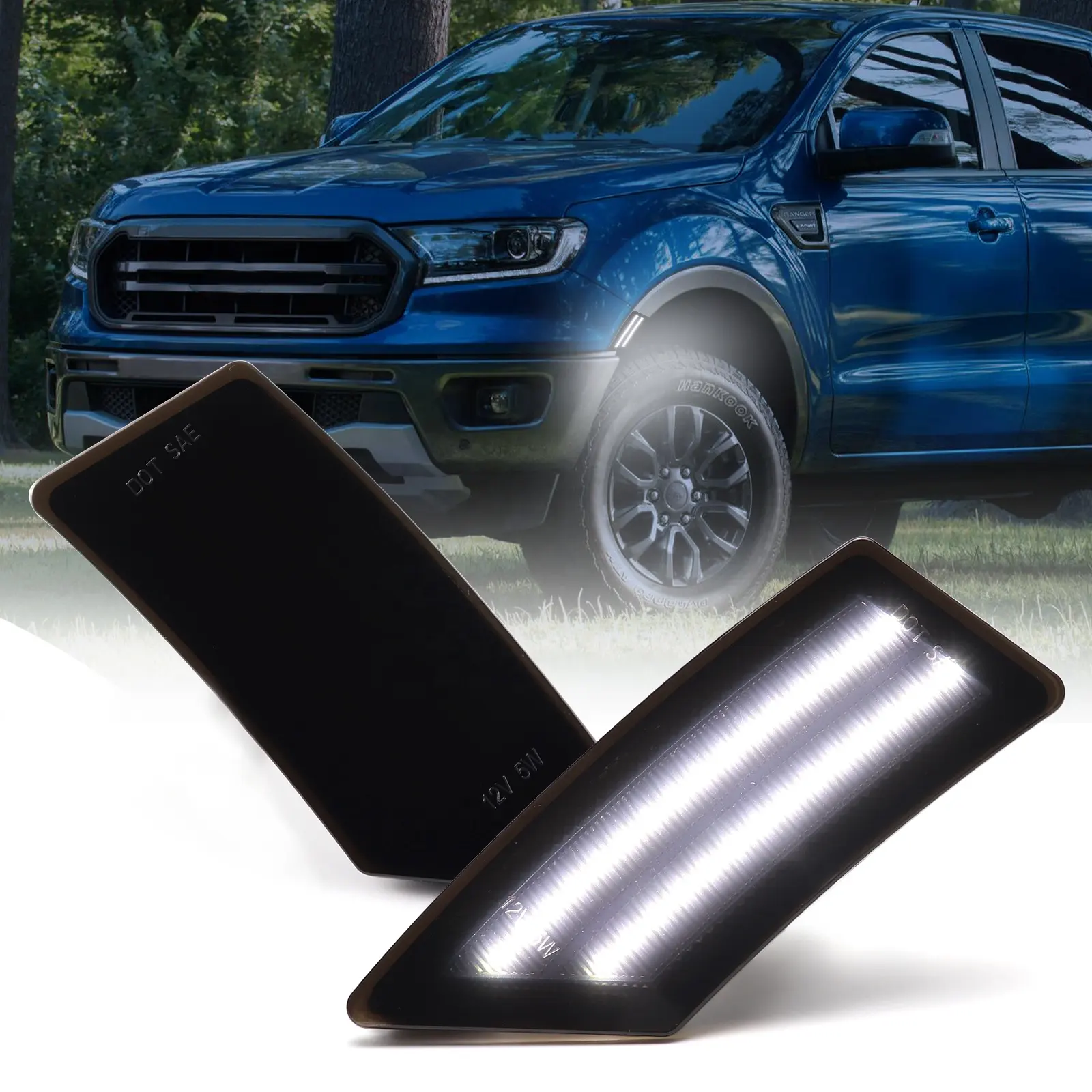 ไฟแสดงสถานะ LED สำหรับรถ Ford Ranger XL XLT โคมไฟสะท้อนแสง2019-20ความสว่างมากไม่ใช่แบบไดนามิก