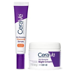 Ensemble sérum et crème de nuit à la vitamine C avec 10 % de vitamine C pure et complexe de peptides pour éclaircir et hydrater la peau - Product Image 1