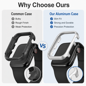Coque de protection demi-enveloppante en alliage d'<span class=keywords><strong>aluminium</strong></span> mat léger CS006 pour <span class=keywords><strong>Apple</strong></span> <span class=keywords><strong>Watch</strong></span> <span class=keywords><strong>Series</strong></span> 4 5 6 <span class=keywords><strong>7</strong></span> 8 9 10 11 Ultra - Product Image 4