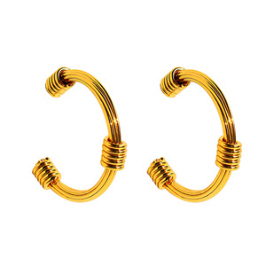 ต่างหูเส้นเล็กรูปตัว C แบบเรียบง่ายต่างหูแฟชั่นคลาสสิกที่พูดเกินจริง - Product Image 2