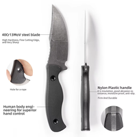 Couteau de chasse à lame fixe en acier inoxydable super tranchant personnalisable OEM de qualité usine pour le camping en plein air survie Nylon bricolage
