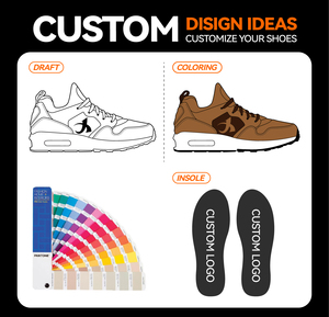 Scarpe da Skate da <span class=keywords><strong>donna</strong></span> personalizzabili in vera pelle antiscivolo e traspiranti con plateau imbottito e scarpe Casual resistenti all'usura - Product Image 3