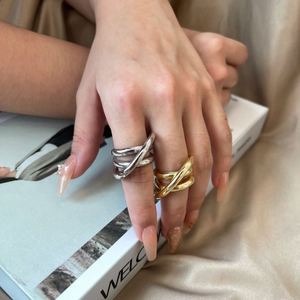 Dylam Trending No Moq <b>Stacking</b> Eternity Chunky Promise 18k Gold Plated Custom Adjustable Engagement Wedding <b>Rings</b> - Product Image 4