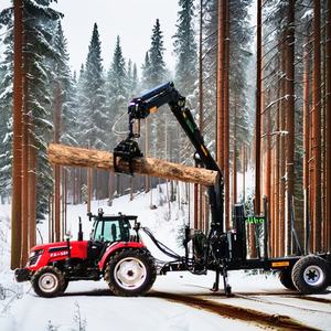 Approuvé CE 4 Cylindres Rotatifs Télécommande <span class=keywords><strong>Force</strong></span> De Levage 2 Tonnes 4 Roues Grappin Log Loader et Remorque Avec Frein À <span class=keywords><strong>Air</strong></span> - Product Image 1