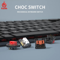 Sakelar Mekanik Kailh CHOC Ultra Tipis 15x15x8mm, Gaya Operasi 50gf untuk Keyboard RGB Portabel Profil Rendah, Produksi Massal