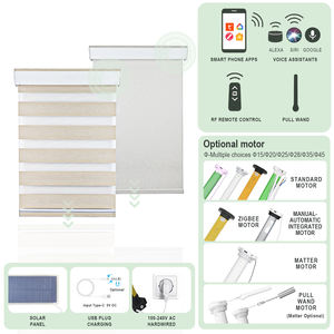 ستائر زيبرا كهربائية مزدوجة الطبقات للنهار والليل بأحجام مخصصة بالجملة - Product Image 3