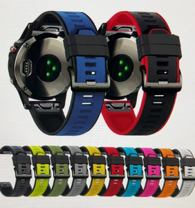 38mm 40mm 41mm 42mm 44mm 45mm 49mm <span class=keywords><strong>Ga</strong></span> rmin bracelet de montre fenix7 bracelet en silicone 22/26mm bracelet à dégagement rapide texture bicolore - Product Image 4