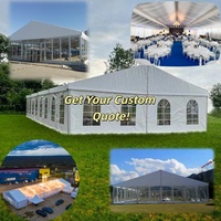 Carpa de Gran Tamaño para Eventos al Aire Libre con Estructura de Aluminio y Paredes de Vidrio para Salones de Banquetes y Comedores con Ventanas en Relieve