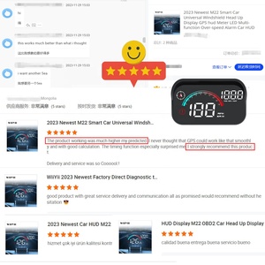 Factory M22 Parabrisas Head-Up Display GPS <span class=keywords><strong>Meter</strong></span> Universal Car HUD con alarma de exceso de velocidad Garantía de 1 año - Product Image 4