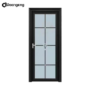 Porte battante en verre dépoli 8 mm trempé, gravé à l'acide, avec serrure de confidentialité pour salle de bain, toilettes, studio, appartement - Product Image 3