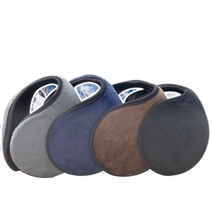 Winter Men's Warm Earmuffs Fleece Lined Thickened Back Wear Style Cold Proof Ear Bags Spring 2023 Plush Material - Product Image 1