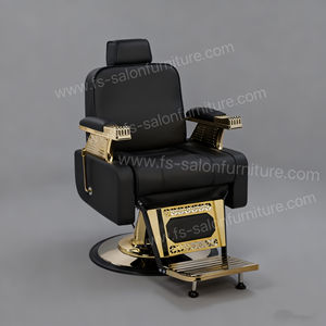 Nuevo producto peluquería reclinable hidráulico retro tienda muebles belleza metal Barbero silla Arabia Saudita oro salón silla - Product Image 2