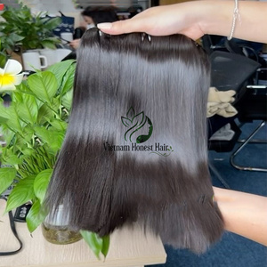 Extensions de cheveux humains vierges Remy 100% cambodgiens en gros, cuticules alignées vietnamiennes, double trame tissée à la machine, Super Wave Loose - Product Image 3