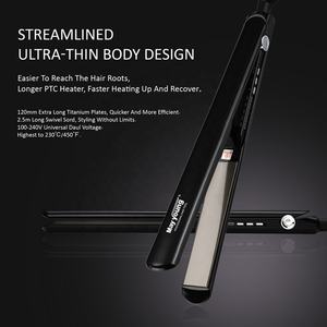 Stock 1 "professionnel Super mince corps extra longues plaques de titane fer à lisser les cheveux fer plat - Product Image 5