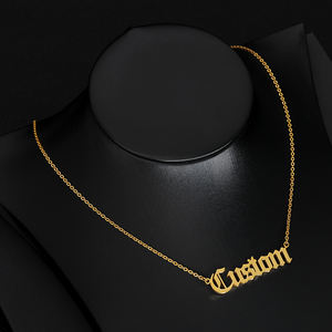 <span class=keywords><strong>Collana</strong></span> in Acciaio Inossidabile Placcato Oro 18K, <span class=keywords><strong>Collana</strong></span> <span class=keywords><strong>Personalizzata</strong></span> con Lettere per Donne, <span class=keywords><strong>Collana</strong></span> con Nomi Personalizzati - Product Image 4