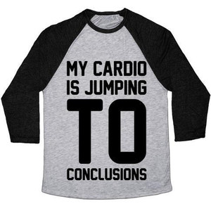 My Cardio Is Jumping to Conclusions Maglietta da baseball unisex in tessuto tri-mix - Product Image 3