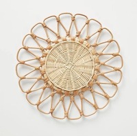 Vente en gros de sets de table ronds en rotin tissés à la main pour table à manger et décoration de mariage, sets de table naturels écologiques