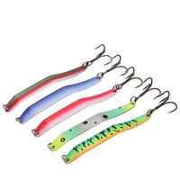 Kit de leurres métalliques rotatifs bioniques 5 pièces avec hameçons 11,3x7,5x1,7cm Poids total 29g pour pêcheurs occasionnels et débutants – Coffrets cadeaux