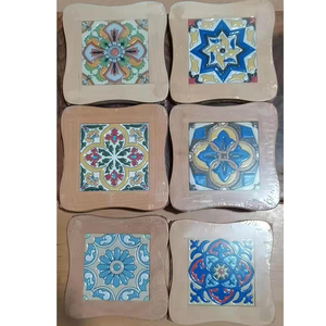 Posavasos Cuadrado de Porcelana con Diseño de Madera de Acacia, Alfombrilla Aislante de Calor para Ollas y Platos Calientes de Cocina - Product Image 6