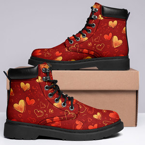 Bottes <span class=keywords><strong>Martin</strong></span> mi-mollet unisexes style denim moto punk, bottes <span class=keywords><strong>en</strong></span> cuir à semelle épaisse résistantes à l'usure, logo personnalisé OEM ODM pris <span class=keywords><strong>en</strong></span> charge - Product Image 4