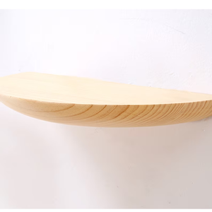 Présentoir mural demi-rond en bois massif pour salon décoratif pour la maison Étagère de rangement en bois Étagères flottantes à suspendre au mur - Product Image 5