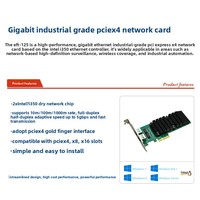 Tarjeta de Red Ethernet Gigabit Interna de Doble Puerto Eip EFT-125 I350AM2 PCIe X4 10/100/1000Mbps para Servidor de Control Industrial