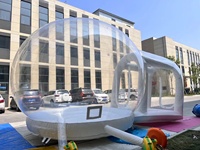 Tente bulle gonflable transparente flocon de neige QY, en PVC, 5x3x3M, vente chaude usine, Chine